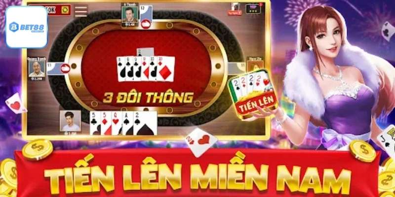 Đánh bài tiến lên miền Nam: 3 bích đánh trước, hết bài thắng, có chặt heo và thắng trắng tại bet88