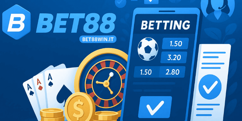 Giới thiệu Bet88 với loạt sản phẩm cá cược đa dạng: thể thao, casino và game bài đổi thưởng